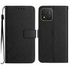 For Honor X5 4G Rhombic Grid Texture Leather Phone Case(Black) - 1