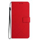 For Honor X8b Rhombic Grid Texture Leather Phone Case(Red) - 2