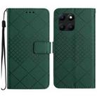 For Honor X8b Rhombic Grid Texture Leather Phone Case(Green) - 1