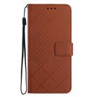 For Honor X8b Rhombic Grid Texture Leather Phone Case(Brown) - 2