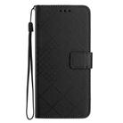 For Honor X8b Rhombic Grid Texture Leather Phone Case(Black) - 2