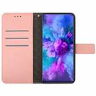 For Honor 400 Global 156.5mm Rhombic Grid Texture Leather Phone Case(Pink) - 3