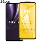 For vivo T4x 25pcs 9D Full Glue Screen Tempered Glass Film - 1