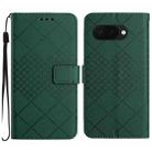 For Google Pixel 9a Rhombic Grid Texture Leather Phone Case(Green) - 1