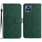 For T-Mobile Revvl 6 5G / T Phone 5G Rhombic Grid Texture Leather Phone Case(Green) - 1