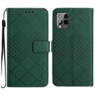 For T-Mobile Revvl 6 Pro 5G / T Phone Pro 5G Rhombic Grid Texture Leather Phone Case(Green) - 1