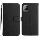 For T-Mobile Revvl 6 Pro 5G / T Phone Pro 5G Rhombic Grid Texture Leather Phone Case(Black) - 1