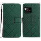 For T-Mobile REVVL 7 Pro 5G Rhombic Grid Texture Leather Phone Case(Green) - 1