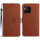 For T-Mobile REVVL 7 Pro 5G Rhombic Grid Texture Leather Phone Case(Brown) - 1