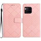 For T-Mobile REVVL 7 Pro 5G Rhombic Grid Texture Leather Phone Case(Pink) - 1
