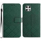 For T-Mobile REVVL 7 5G Rhombic Grid Texture Leather Phone Case(Green) - 1