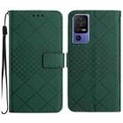 For TCL 40 SE Rhombic Grid Texture Leather Phone Case(Green) - 1