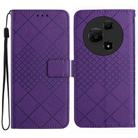 For TCL 60 NxtPaper 4G Rhombic Grid Texture Leather Phone Case(Purple) - 1