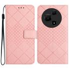 For TCL 60 NxtPaper 4G Rhombic Grid Texture Leather Phone Case(Pink) - 1