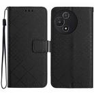 For TCL 60 5G Rhombic Grid Texture Leather Phone Case(Black) - 1