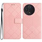 For TCL 60 5G Rhombic Grid Texture Leather Phone Case(Pink) - 1