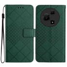 For TCL 60 SE / 605 Rhombic Grid Texture Leather Phone Case(Green) - 1