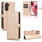 For vivo V29e 5G Honeycomb Dot Texture Leather Phone Case(Gold) - 1