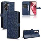 For vivo V29e 5G Honeycomb Dot Texture Leather Phone Case(Blue) - 1