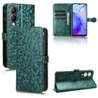 For vivo Y17s 4G Honeycomb Dot Texture Leather Phone Case(Green) - 1