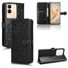 For vivo V29E Global / Y200 Global Honeycomb Dot Texture Leather Phone Case(Black) - 1