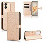 For vivo V29E Global / Y200 Global Honeycomb Dot Texture Leather Phone Case(Gold) - 1