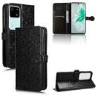 For vivo S18 5G / V30 5G Honeycomb Dot Texture Leather Phone Case(Black) - 1