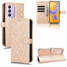 For vivo Y100 Indonesia Honeycomb Dot Texture Leather Phone Case(Gold) - 1