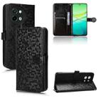 For vivo Y38 5G / Y200i Honeycomb Dot Texture Leather Phone Case(Black) - 1