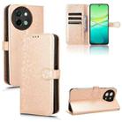 For vivo Y38 5G / Y200i Honeycomb Dot Texture Leather Phone Case(Gold) - 1