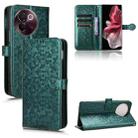 For vivo V30e 5G Honeycomb Dot Texture Leather Phone Case(Green) - 1