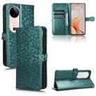 For vivo S19 Honeycomb Dot Texture Leather Phone Case(Green) - 1