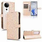 For vivo S19 Pro Honeycomb Dot Texture Leather Phone Case(Gold) - 1