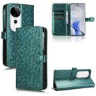 For vivo S19 Pro Honeycomb Dot Texture Leather Phone Case(Green) - 1