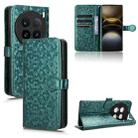 For vivo X100 Ultra Honeycomb Dot Texture Leather Phone Case(Green) - 1