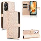 For vivo Y100 5G Honeycomb Dot Texture Leather Phone Case(Gold) - 1