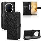 For vivo X200 5G Honeycomb Dot Texture Leather Phone Case(Black) - 1