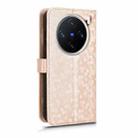For vivo X200 Pro mini 5G Honeycomb Dot Texture Leather Phone Case(Gold) - 3