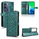 For vivo Y19s 4G Global Honeycomb Dot Texture Leather Phone Case(Green) - 1