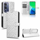 For vivo Y19s 4G Global Honeycomb Dot Texture Leather Phone Case(Silver) - 1