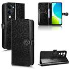 For vivo Y29s 5G / Y04 4G Honeycomb Dot Texture Leather Phone Case(Black) - 1