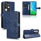 For vivo Y29 4G Global / T4x Honeycomb Dot Texture Leather Phone Case(Blue) - 1