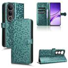 For vivo V50 Lite 5G Global Honeycomb Dot Texture Leather Phone Case(Green) - 1