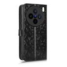 For vivo X200s 5G Honeycomb Dot Texture Leather Phone Case(Black) - 3