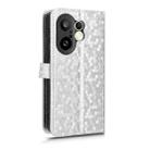 For vivo X200 FE / S30 Pro mini Honeycomb Dot Texture Leather Phone Case(Silver) - 3