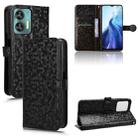 For Oukitel C35 Honeycomb Dot Texture Leather Phone Case(Black) - 1