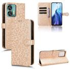 For Oukitel C35 Honeycomb Dot Texture Leather Phone Case(Gold) - 1