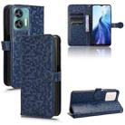 For Oukitel C35 Honeycomb Dot Texture Leather Phone Case(Blue) - 1