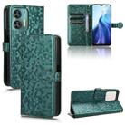 For Oukitel C35 Honeycomb Dot Texture Leather Phone Case(Green) - 1