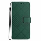 For Motorola Moto G04 / G24 Rhombic Grid Texture Leather Phone Case(Green) - 2